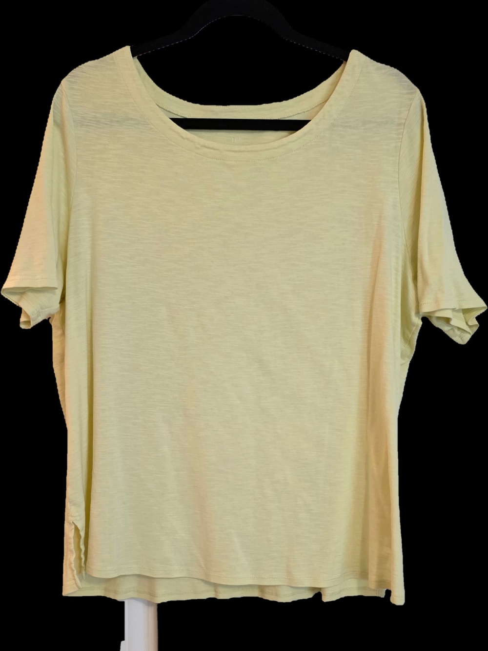 J. Jill Pale Yellow Short Sleeve Tee
